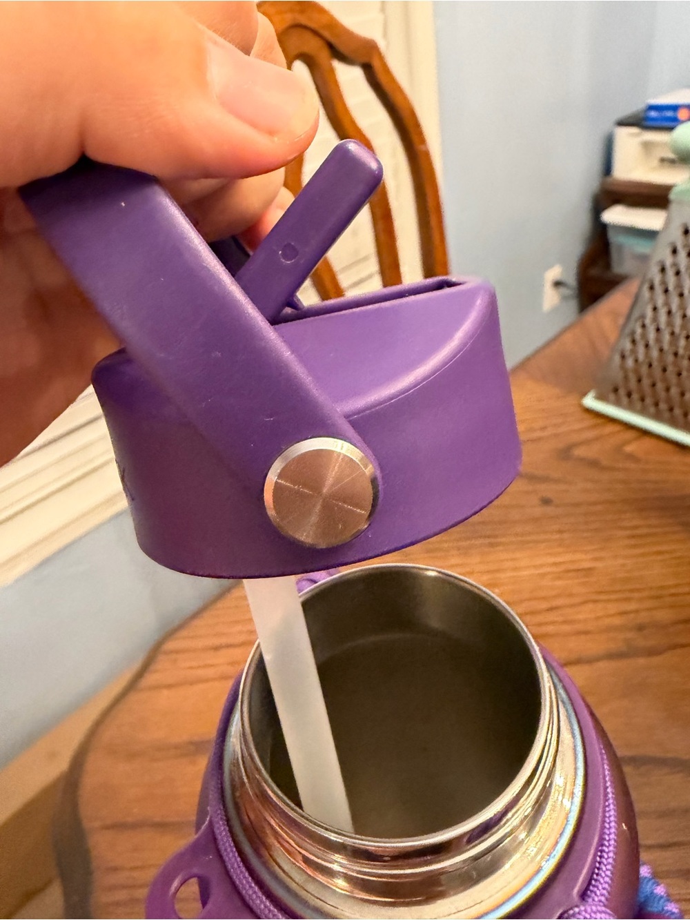 Purple Ombre  Water Bottle with Paracord Handle - Picture 8 of 13